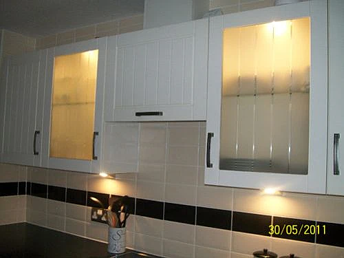 kitchen cupboards and tiles